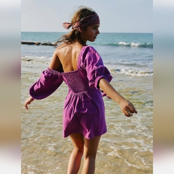 FREE PEOPLE Cerise Mini Dress. Purple. Size Small. NWT - Picture 4 of 6